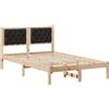 vidaXL Struttura letto nera 120 x 200 cm in legno di pino massiccio