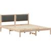 vidaXL Struttura letto con testiera imbottita grigio scuro 150 x 200 cm