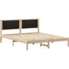 vidaXL Struttura letto con testiera imbottita nera 150 x 200 cm
