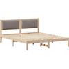 vidaXL Struttura letto con testiera imbottita Taupe 150 x 200 cm