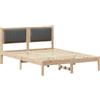vidaXL Struttura letto con testiera imbottita grigio scuro 120 x 190 cm
