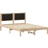vidaXL Struttura letto con testiera imbottita nera 120 x 190 cm