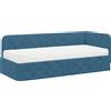 vidaXL Letto angolare blu 80 x 200 cm Velluto