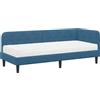 vidaXL Letto angolare blu 80 x 200 cm Velluto