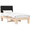 vidaXL Struttura letto con testiera imbottita nera 100 x 200 cm