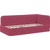 vidaXL Letto angolare rosso vino 100 x 200 cm Velluto