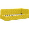 vidaXL Letto angolare giallo 90 x 200 cm Velluto