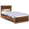 vidaXL Struttura letto con cassetti in legno di recupero 90 x 190 cm Materiale a base di legno