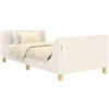 vidaXL Struttura letto per bambini con testiera, color crema, 80 x 200 cm, bouclé