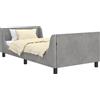 vidaXL Struttura letto per bambini con testata grigio chiaro 90 x 190 cm in velluto