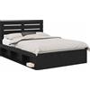 vidaXL Struttura letto nera 150 x 200 cm in legno di pino massiccio