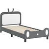 vidaXL Struttura letto per bambini con testiera grigio chiaro 80 x 200 cm PU