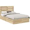 vidaXL Letto contenitore rovere Sonoma 120 x 200 cm materiale a base di legno