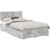 vidaXL Struttura letto con cassetti grigio cemento 120 x 200 cm materiale a base di legno