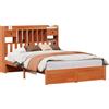 vidaXL Libreria contenitore con struttura letto e cassetti, color noce, 200 x 160 cm