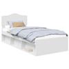 vidaXL Struttura letto con testiera bianca 90 x 190 cm in legno di pino massiccio
