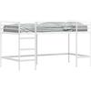 vidaXL Letto a soppalco per bambini, colore bianco unito, dimensioni 107 x 200 cm, struttura in acciaio