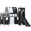 vidaXL Letto a castello per bambini, struttura nera unita, 100 x 190 cm, metallo