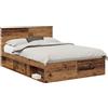 vidaXL Struttura letto con testata in legno di recupero 150 x 200 cm Materiale a base di legno