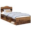 vidaXL Struttura letto in legno recuperato 75 x 190 cm in legno di pino massiccio