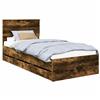 vidaXL Struttura letto in rovere affumicato 75 x 190 cm Legno ingegnerizzato