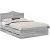 vidaXL Telaio per letto vidaXL, colore grigio Sonoma, dimensioni 150 x 200 cm, realizzato in legno ingegnerizzato