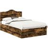 vidaXL Struttura del letto vidaXL, legno di faggio affumicato, 120 x 200 cm, legno ingegnerizzato