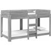 vidaXL Letto a castello per bambini grigio Sonoma 90 x 190 cm materiale a base di legno