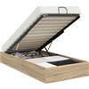 vidaXL Letto contenitore con contenitore in rovere Sonoma 203 x 100 x 25 cm