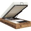 vidaXL Letto ottomano in legno antico 203 x 90 x 25 cm Materiale ligneo