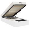 vidaXL Letto contenitore bianco 193 x 90 x 25 cm Materiale ligneo