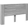 vidaXL Comodino con LED Grigio Sonoma 180 x 16,5 x 103,5 cm