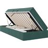 vidaXL Letto contenitore con materasso Verde scuro 100 x 200 cm Velluto