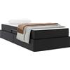 vidaXL Letto contenitore con materasso, 2 pezzi, nero, in ecopelle