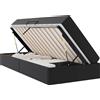 vidaXL Letto contenitore con materasso, 2 pezzi, nero, in ecopelle