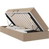 vidaXL Letto contenitore con materasso, 2 pezzi, color cappuccino, rivestito in ecopelle