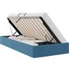 vidaXL Letto a panca con contenitore blu scuro 90 x 190 cm in velluto