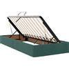 vidaXL Letto a panca con contenitore verde scuro 90 x 200 cm in velluto