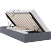 vidaXL Letto a panca con contenitore Grigio scuro 100 x 200 cm Velluto