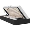 vidaXL Letto a panca con contenitore Nero 100 x 200 cm Velluto
