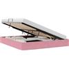 vidaXL Letto a panca con contenitore Rosa 160 x 200 cm in velluto