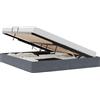 vidaXL Letto a panca con contenitore Grigio scuro 180 x 200 cm Velluto