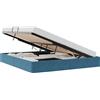 vidaXL Letto a panca con contenitore blu scuro 180 x 200 cm in velluto