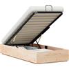 vidaXL Struttura letto con contenitore, colore naturale, 75 x 190 cm