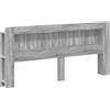 vidaXL Comodino con contenitore in materiale composito effetto legno grigio Sonoma