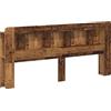 vidaXL Comodino con contenitore in legno riciclato e pannelli di legno