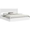 vidaXL Struttura letto con contenitore e testiera, bianco, 180 x 200 cm