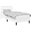 vidaXL Struttura letto con materasso bianco 90 x 190 cm in Pelle finta