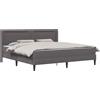 vidaXL Struttura letto con materasso grigio 180 x 200 cm in Pelle finta