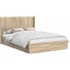 vidaXL Letto matrimoniale con contenitore e testiera, 2 pezzi, in legno composito